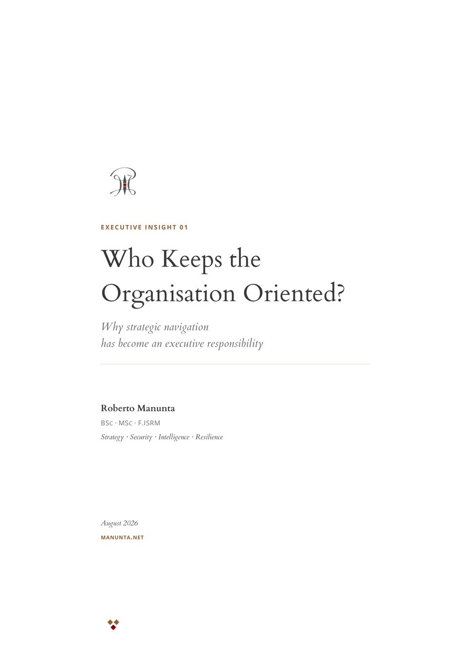 EI-01 Who Keeps the Organisation Oriented?